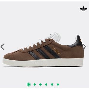 Brown and black Adidas Gazelles- size 8 women